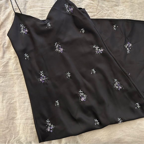 Zara Beaded Spaghetti Strap Slip Dress - Picture 2 of 5